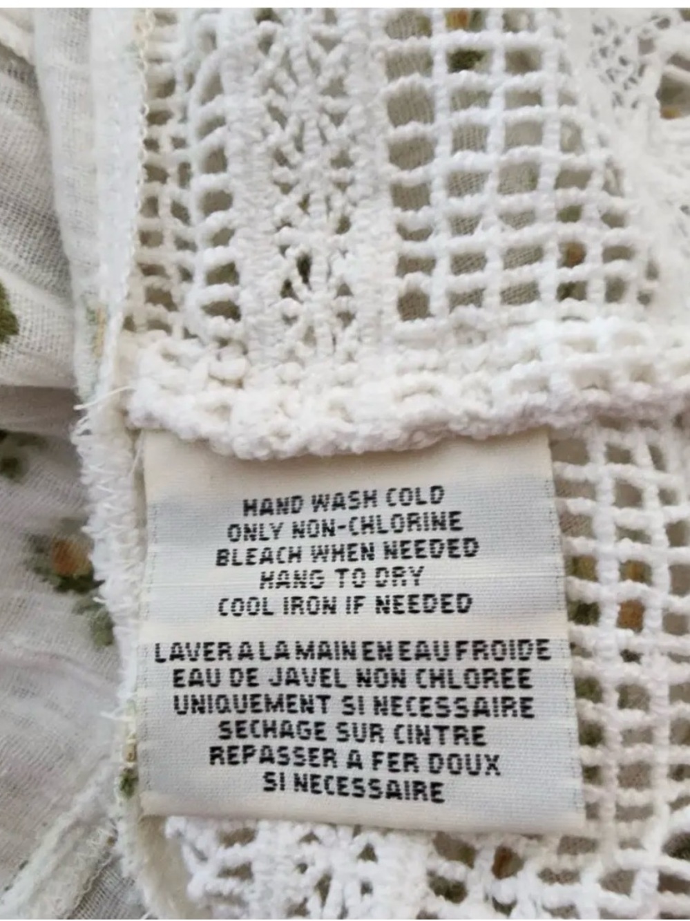 Ralph Lauren Cream Tiered A-Line Skirt with Green Floral Print - Picture 5 of 6